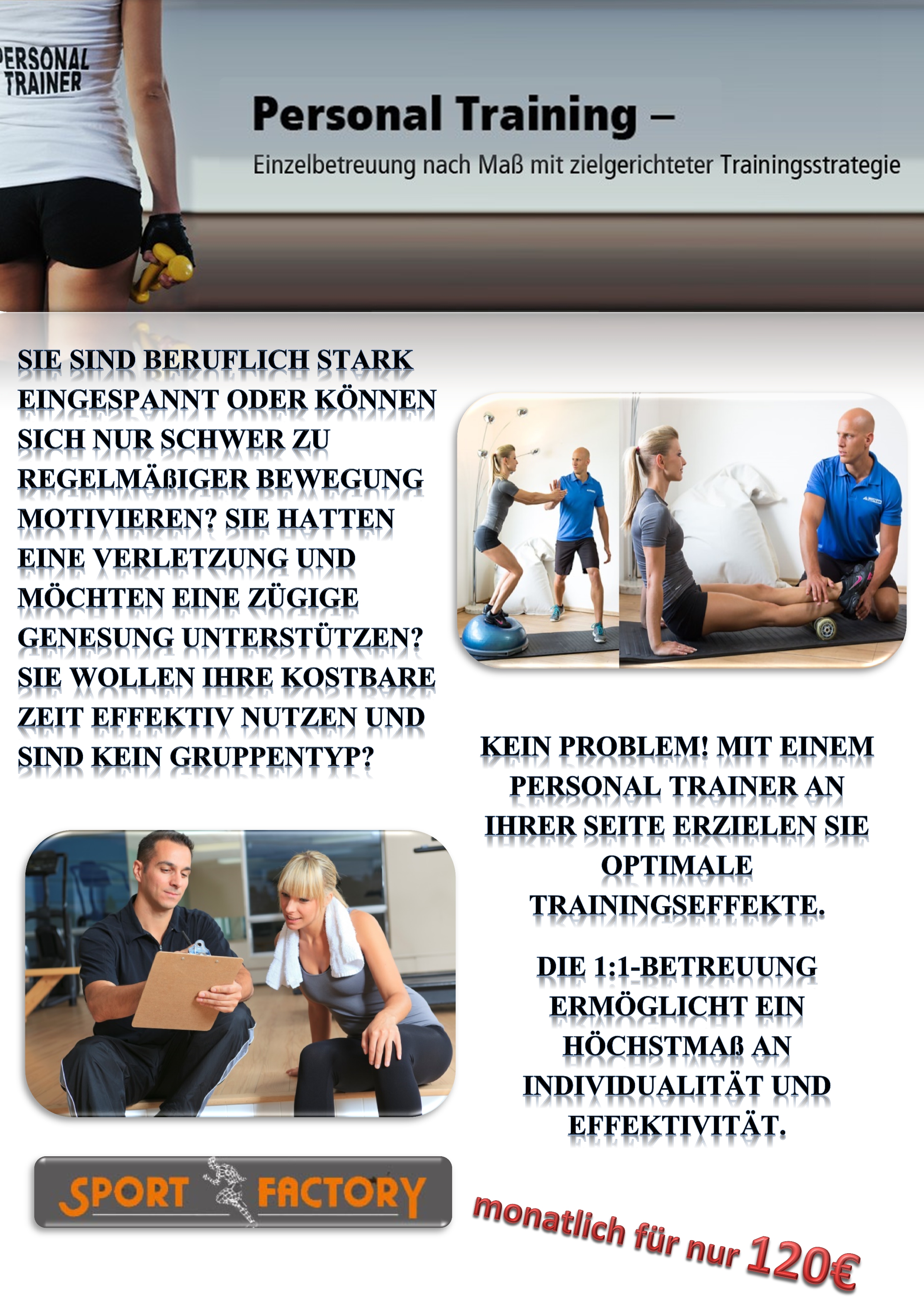 Personal Training in deiner Sport Factory Magdeburg